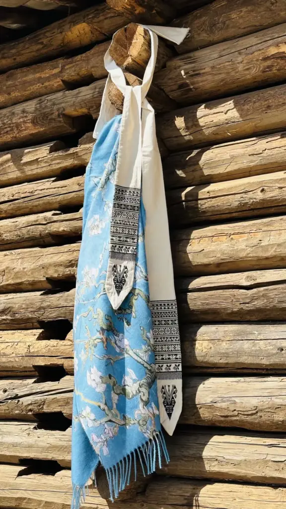 MING Dongba heritage silk scarf