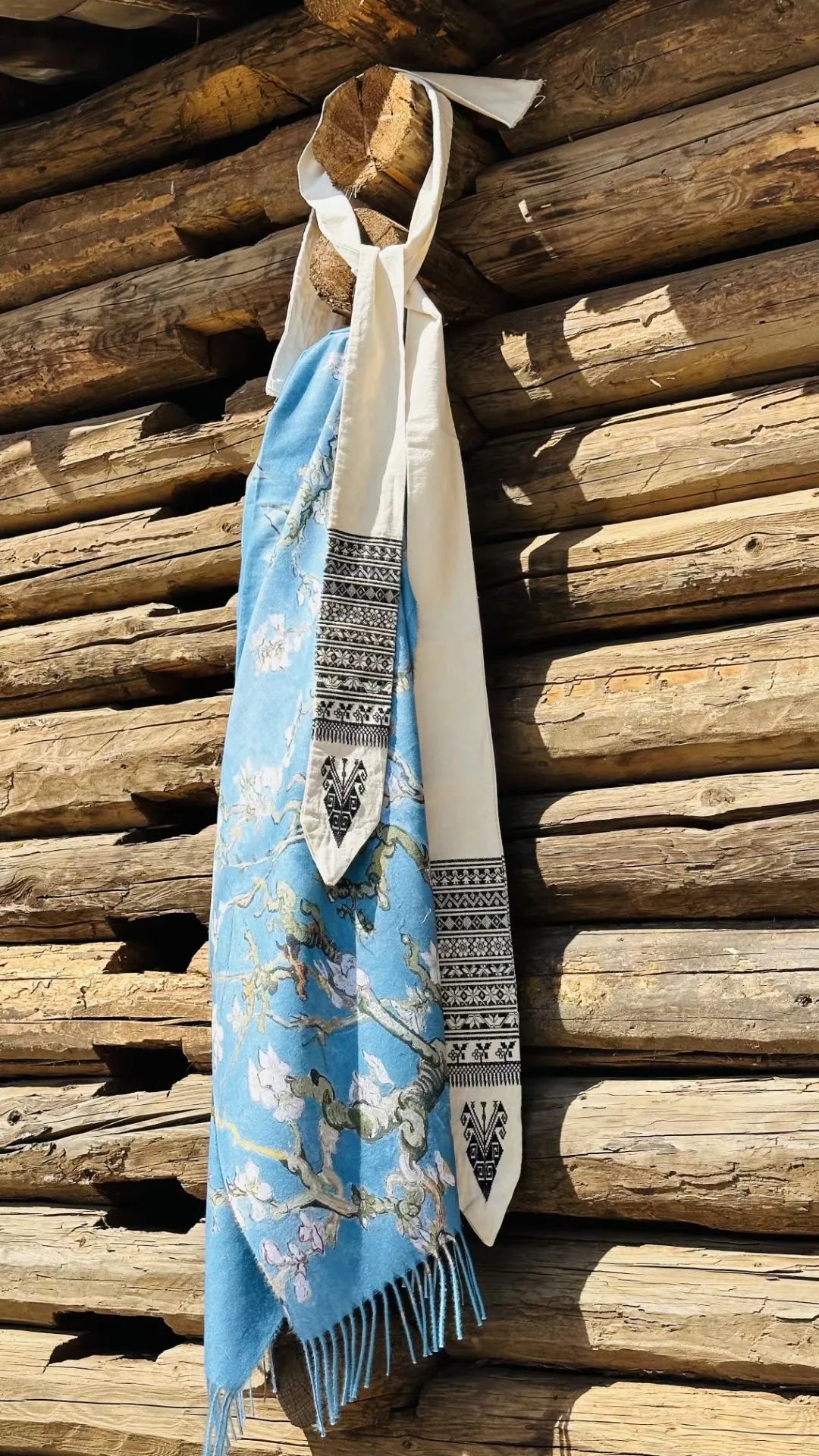 MING Dongba heritage silk scarf